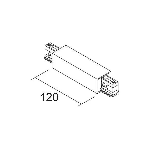 Alimentation centrale pour rail 3 allumages 023 dali blanc - Aric - 16164