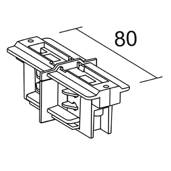 Raccord en ligne pour rail dali 023 - blanc - Aric - 16166