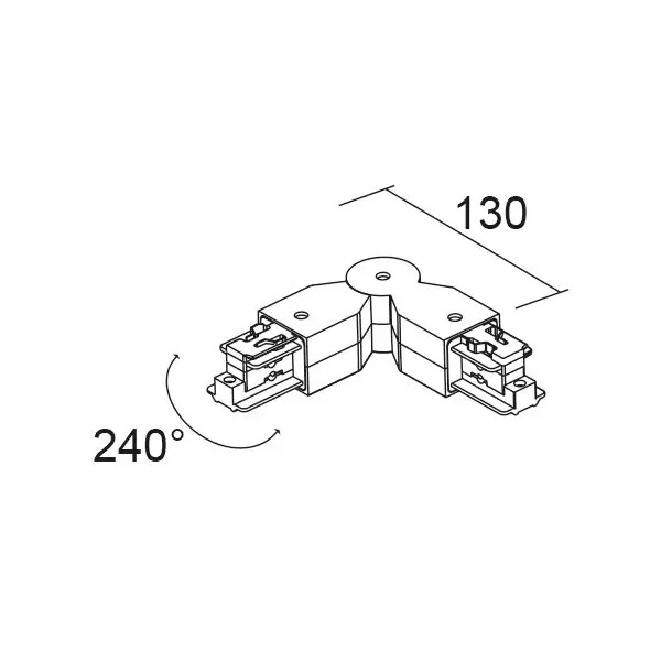 Jonction flexible pour rail dali 023 - noir - Aric - 16169