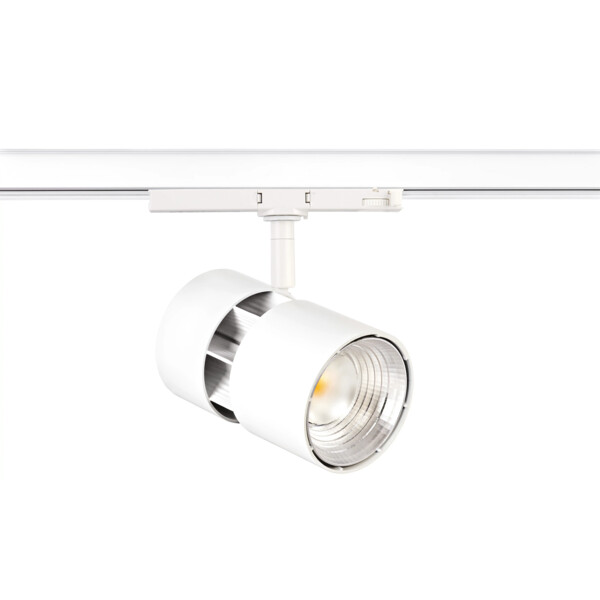 Ninety dali - proj. rail 3 all.023 blanc, angle 30°, led intég. 39w 4000k 3500lm - Aric - 56021