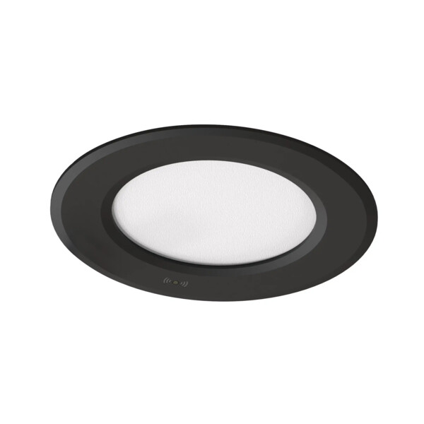 Flat-iso sensor-downlight ip5x/65 recouvr. 8w 720lm 2700/3000/4000k(3-cct) noir - Aric - 51491