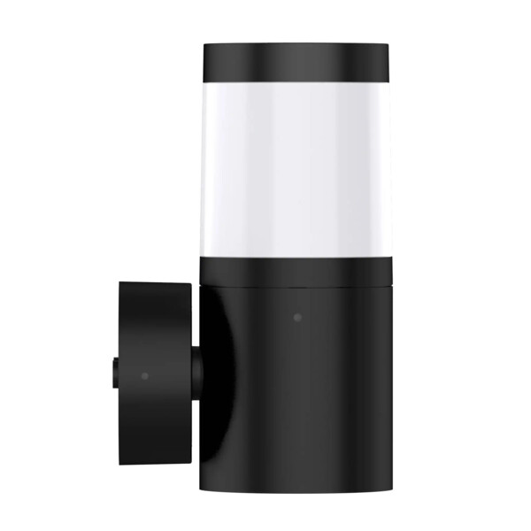 Pharos - applique mur ext. ip65 ik08, noir, led cct 3000/4000k 8w 620lm - Aric - 51864
