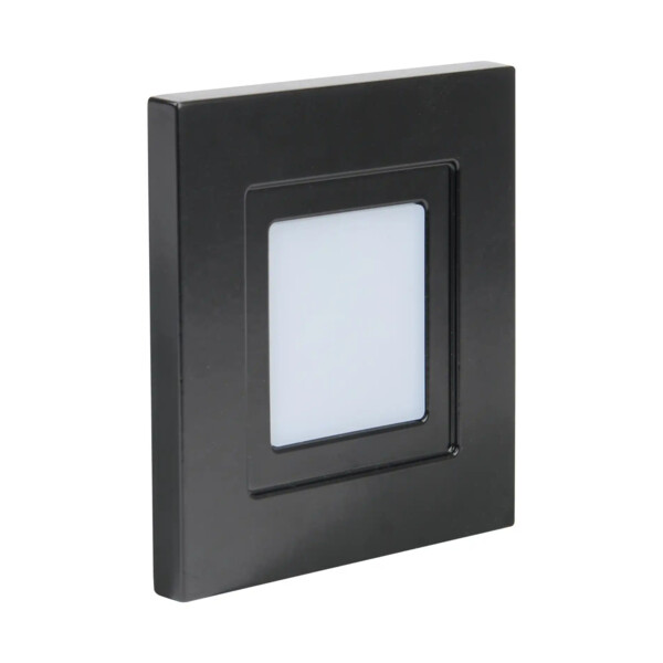 Iso 80 cct - encastré mur led 1,8w bleu 6lm 115° 30000h face avant alu noir - Aric - 51888