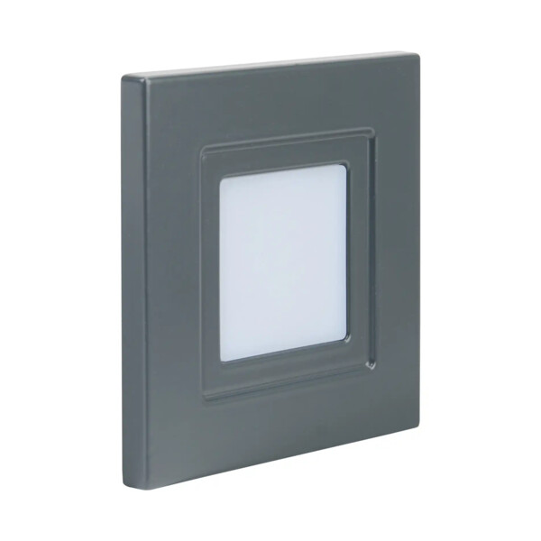 Iso 80 - encastré mur led 1,8w bleu 6lm 115° 30000h face avant alu anthracite - Aric - 51890