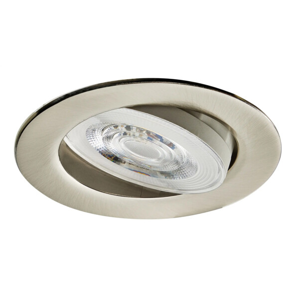 Mi7 - enc. led 6w 3cct 2700/3300/4000k 580lm, nickel, connexion sans outil - Aric - 51969