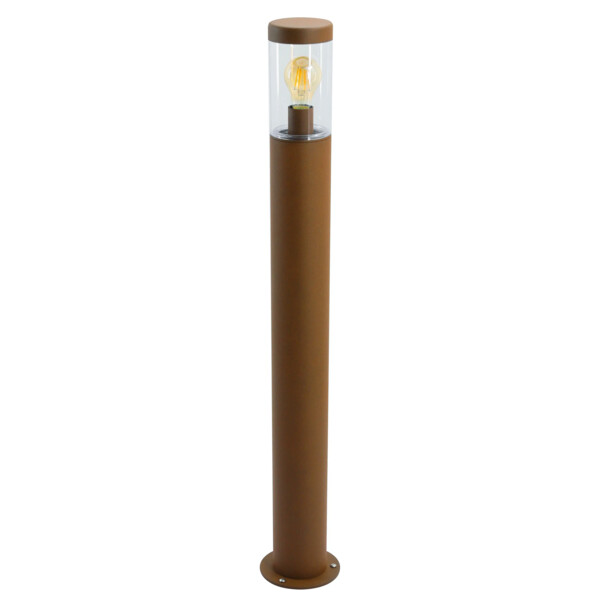 Saxo - borne 1m ext. ip66 ik08, corten, douille e27 15w max (led) - Aric - 51895