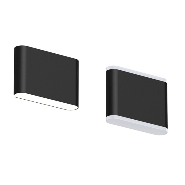 Applique LED murale 6W Aric Fynn CCT 3000 à 5700K 570lm IP54noir - Aric - 51520