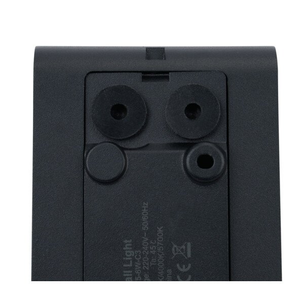 Applique LED murale 6W Aric Fynn CCT 3000 à 5700K 570lm IP54noir - Aric - 51520