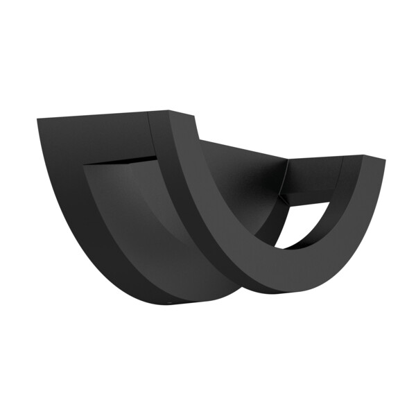 Applique LED Aric Curva IP65 10W 3000K 450lm noir - Aric - 51523