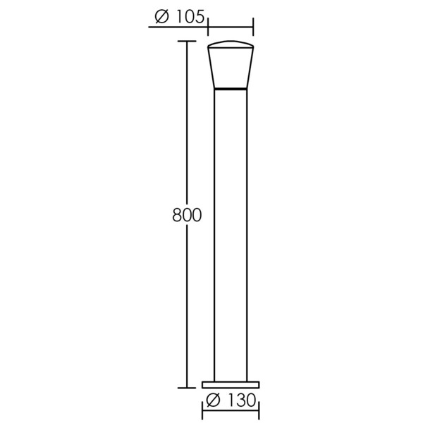 Borne extérieur anthracite Aric Marius 80cm IP44 E27 40W max. - Aric - 3150