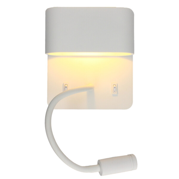 Applique Blanche LED 5 W 2700 K 350 lm avec Liseuse 3 W 210 lm SORYA Arlux - Arlux - 114106