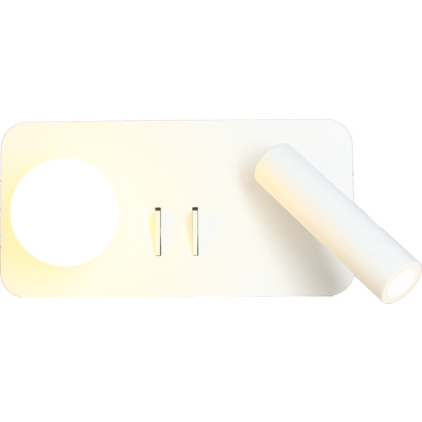 Applique Rectangle Gauche Blanche LED 3 W 2700 K 210 lm avec Liseuse 3 W 210 lm MAKI Arlux - Arlux - 114133