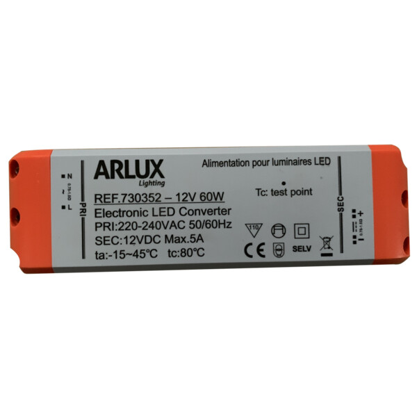 Driver 12V 60W 5A pour MR16 Arlux - Arlux - 730352