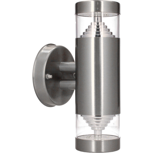 Applique bidirectionnelle LED Arlux Castellane IP54 9W 3000K 1000lm inox - Arlux - 111355