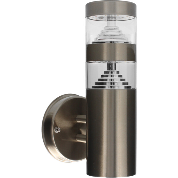 Applique montante LED Arlux Castellane IP44 9W 3000K 1000lm inox - Arlux - 111362