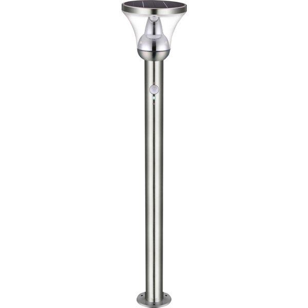 Borne LED Arlux Bastide 93cm IP44 solaire avec détecteur infrarouge 6W 4000K 600lm inox - Arlux - 500566