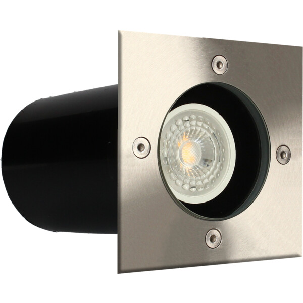 Encastré de sol carré LED Arlux Tulip V2 IP67 5W 3000K 380lm inox - Arlux - 500174