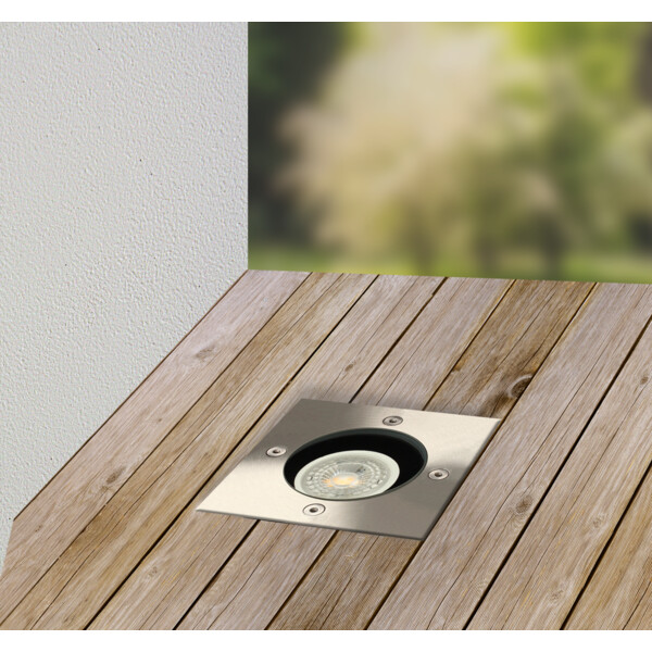 Encastré de sol carré LED Arlux Tulip V2 IP67 5W 3000K 380lm inox - Arlux - 500174