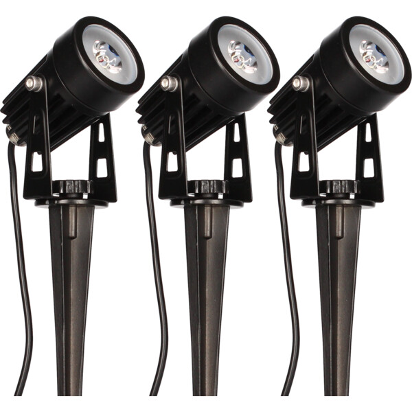 Piquets solaires 3x4w 280lm détecteur crépusculaire - Arlux - 500530