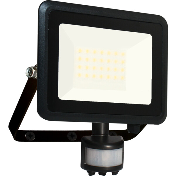 Projecteur 30W noir Arlux Kreon 2 avec détecteur infrarouge 3000LM 4000K IP44 - Arlux - 200642