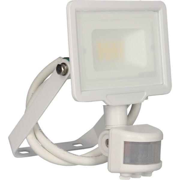 Projecteur Blanc avec Détecteur Infrarouge IP44 LED 10 W 4000 K 700 lm FLD75 Arlux - Arlux - 950528