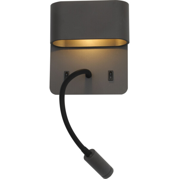 Applique Anthracite LED 5 W 2700 K 350 lm avec Liseuse 3 W 210 lm SORYA Arlux - Arlux - 114108