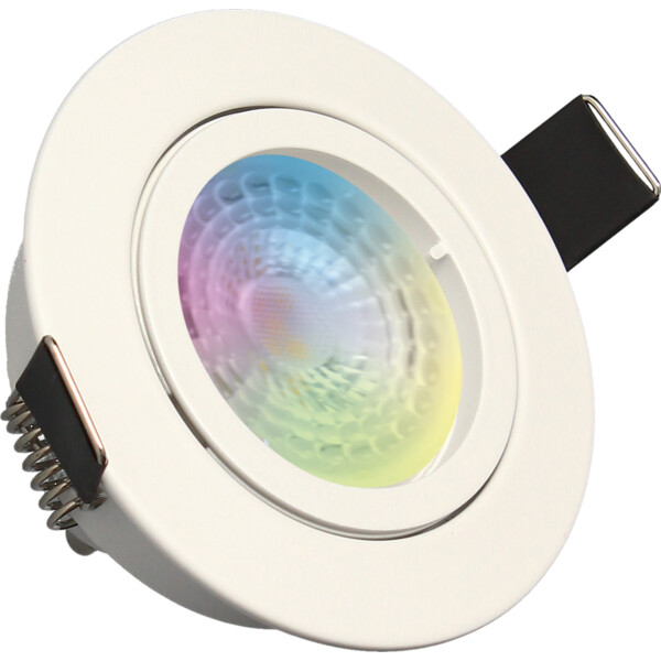 Spot encastré LED GU10 Arlux Saphyr smart 5W 6500K 350lm RGB et blanc dynamique orientable - Arlux - 731431