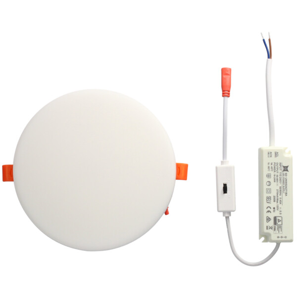 Spot encastré Blanc Rond Ø 170 mm LED 22 W 2200 lm ONYX FRAMELESS Arlux – Température de Couleur Réglable à 3 Niveaux - Arlux - 731654