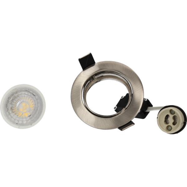 Spot encastré LED GU10 Arlux SPT201 5W 2700K 380lm acier orientable - Arlux - 950039
