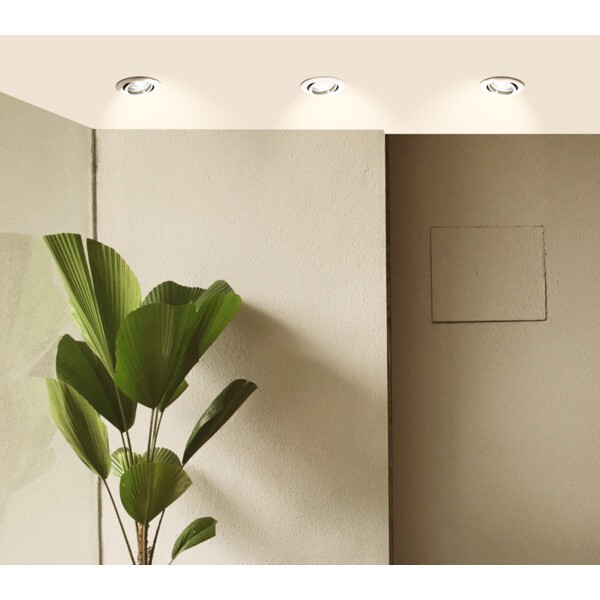 Spot encastré LED GU10 Arlux SPT204 5W 2700K 380lm acier orientable utilisation BBC - Arlux - 950093