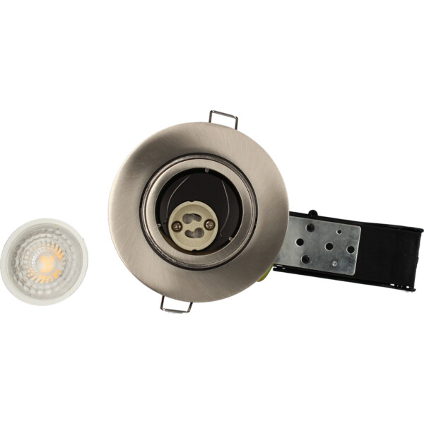 Spot encastré LED GU10 Arlux SPT204 5W 2700K 380lm acier orientable utilisation BBC - Arlux - 950093