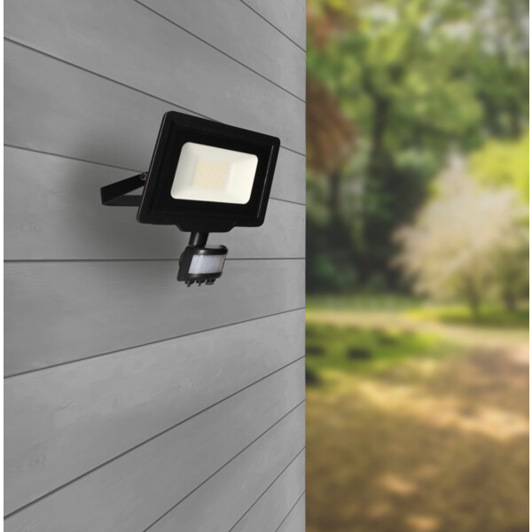 Projecteur Noir avec Détecteur Infrarouge IP44 LED 20 W 4000 K 1700 lm FLD85 Arlux - Arlux - 950562