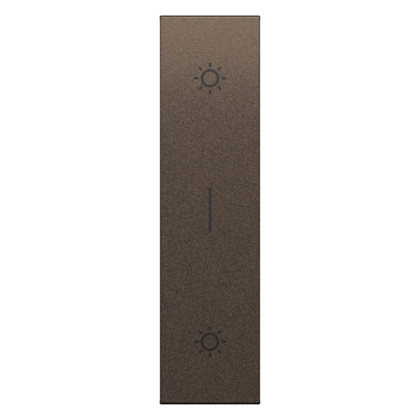Enjoliveur double poussoir 1 module - Bronze - Living Now - Arnould - BTKB05L