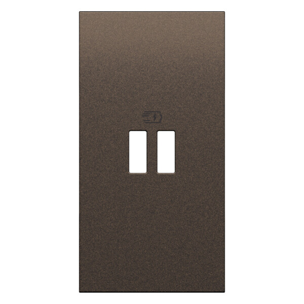 Enjoliveur chargeur PD 2 modules Bronze - Living Now - Arnould - BTKB12PD