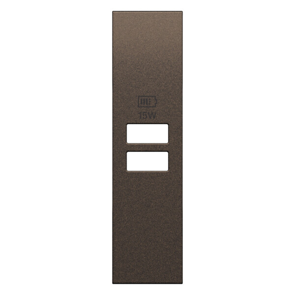 Enjoliveur chargeur double USB 1 module Bronze - Living Now - Arnould - BTKB13C