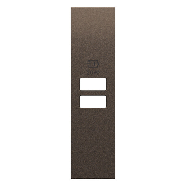 Enjoliveur Living Now pour double chargeur USB - 1 module - Bronze - Arnould - BTKB13PD