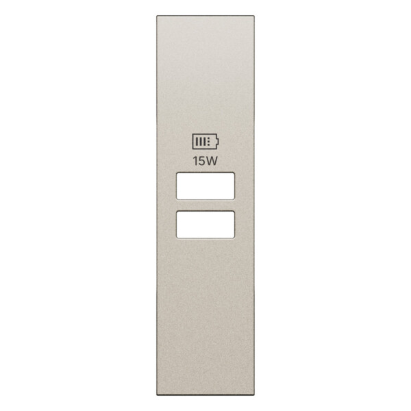 Enjoliveur chargeur 2 USB 1 module Champagne - Living Now - Arnould - BTKC13C
