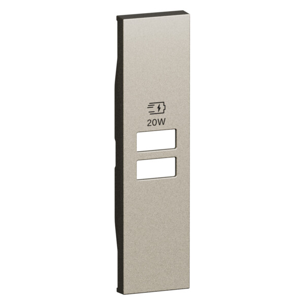 Enjoliveur Living Now pour double chargeur USB - 1 module - Champagne - Arnould - BTKC13PD