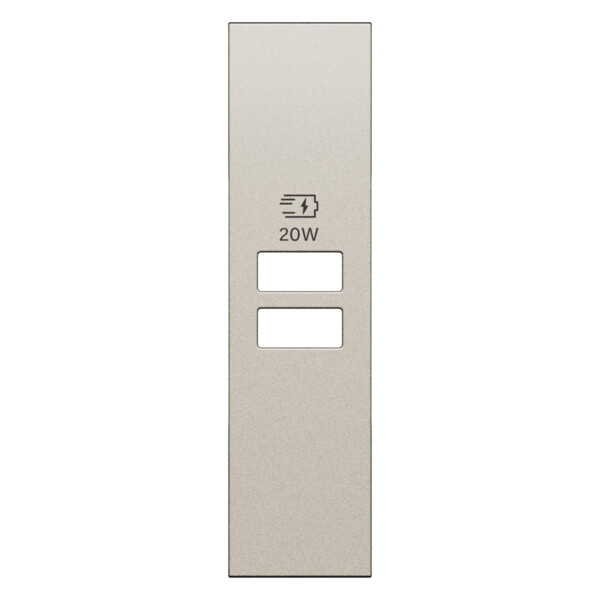 Enjoliveur Living Now pour double chargeur USB - 1 module - Champagne - Arnould - BTKC13PD