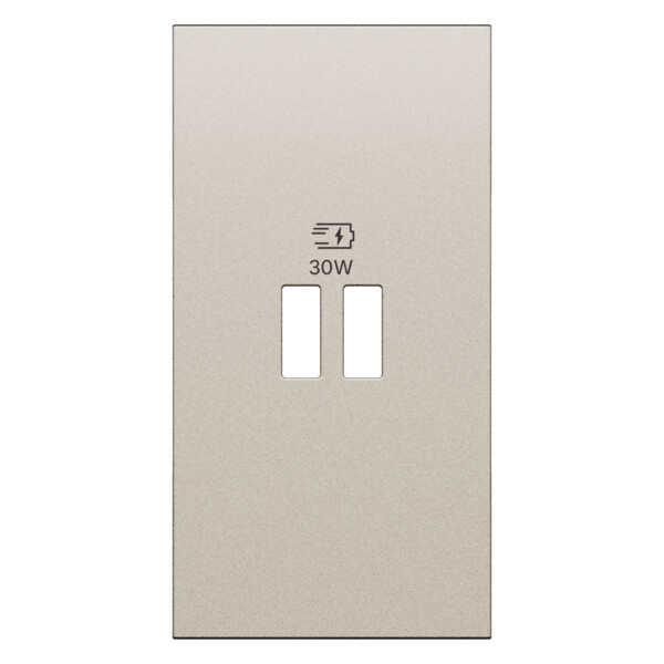 Enjoliveur Living Now double chargeur USB Power Delivery 30W-2 modules-Champagne - Arnould - BTKC14PD
