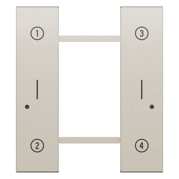 Enjoliveur interrupteur sans fil 4 scénarios Champagne - Living Now - Arnould - BTKC37M2