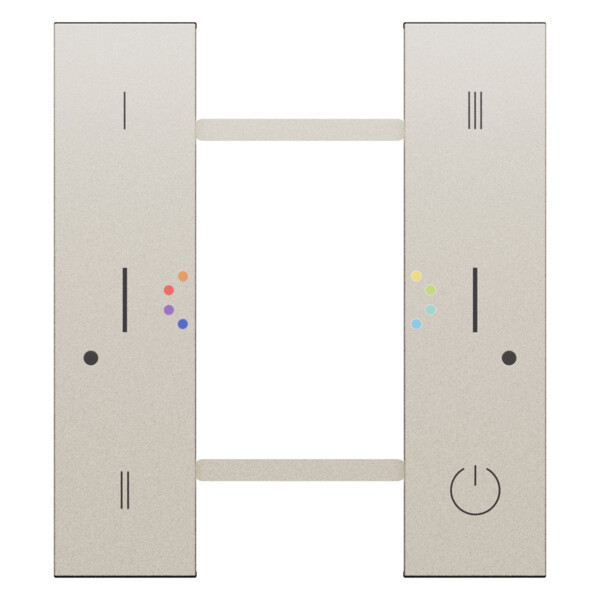 Enjoliveur interrupteur sans fil 2 modules - Champagne - Living Now - Arnould - BTKC39M2