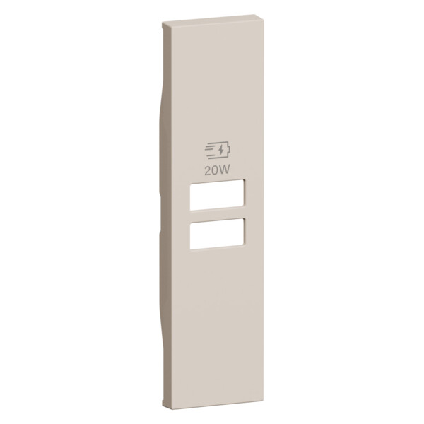 Enjoliveur Living Now pour double chargeur USB - 1 module - Sable - Arnould - BTKM13PD