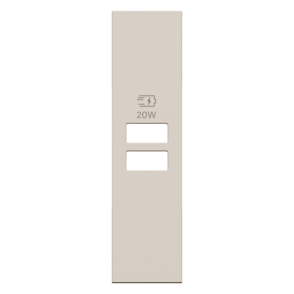 Enjoliveur Living Now pour double chargeur USB - 1 module - Sable - Arnould - BTKM13PD