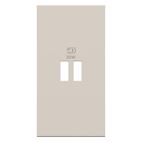 Enjoliveur Living Now double chargeur USB Power Delivery 30W - Sable - Arnould - BTKM14PD