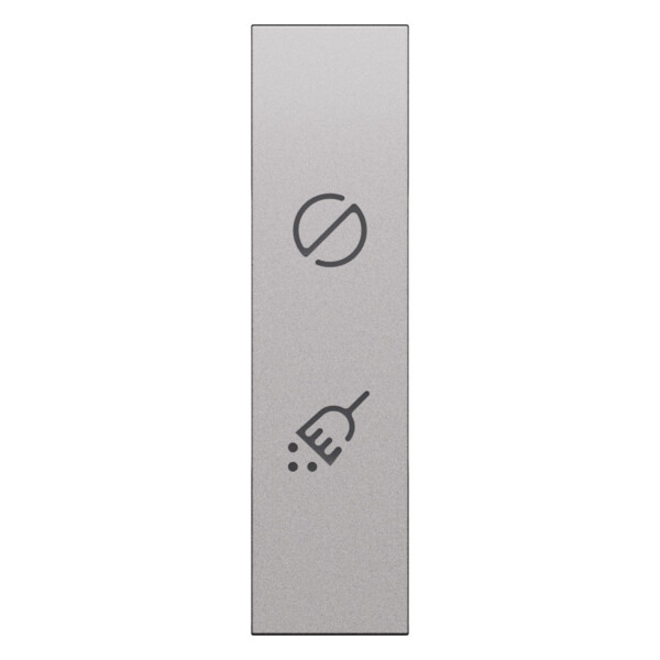 Enjoliveur double commande hôtel 1 module Acier - Living Now - Arnould - BTKS11H