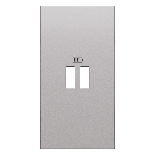 Enjoliveur chargeur USB 2 modules Acier - Living Now - Arnould - BTKS12C