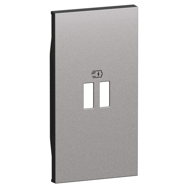 Enjoliveur chargeur PD 2 modules Acier - Living Now - Arnould - BTKS12PD