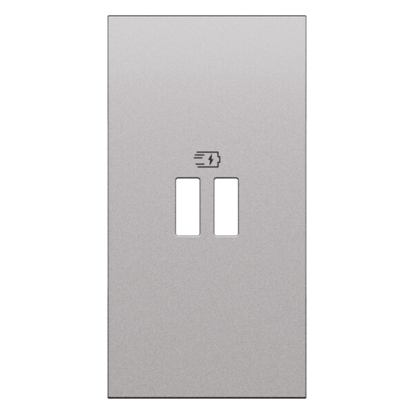 Enjoliveur chargeur PD 2 modules Acier - Living Now - Arnould - BTKS12PD