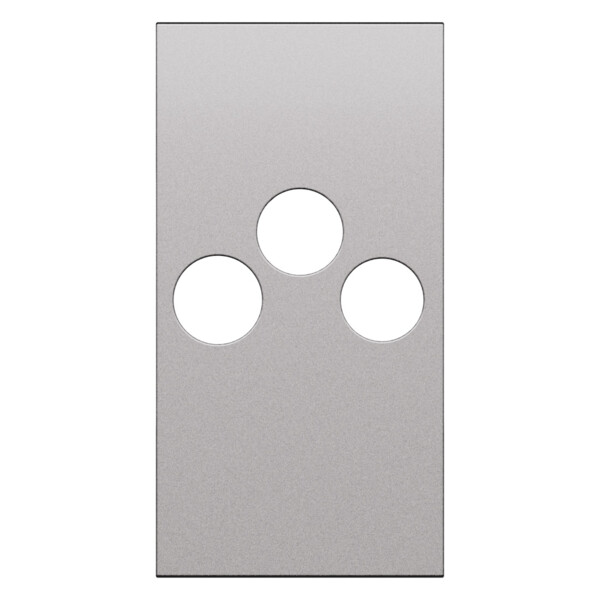 Enjoliveur prise TV 2 modules Acier - Living Now - Arnould - BTKS26M2
